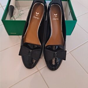 Black Patent Leather Loafers, J Renee